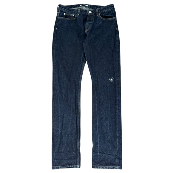 Dr Woo x Nyden Dark Wash Selvedge Raw Denim Straight Leg Mens Jeans Size W32